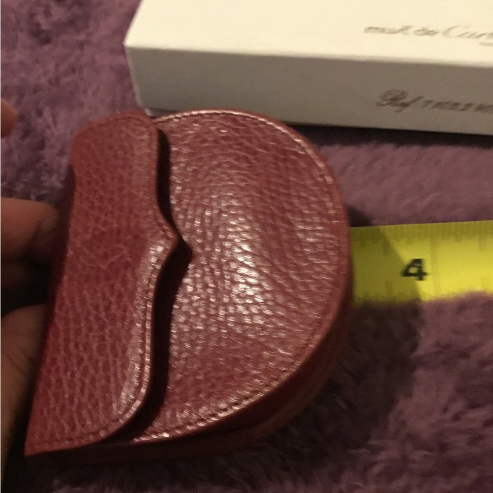 Authentic Cartier Bordeaux Leather Coin Holder - Picture 9 of 14